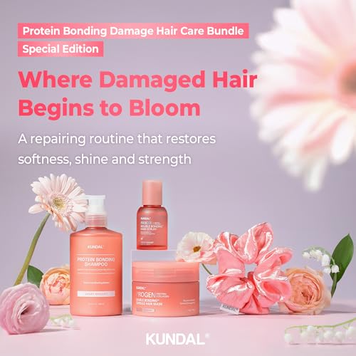 KUNDAL Protein Bonding Special Edition Hair Care Set with Shampoo, Mask & Serum - Violet Muguet, 300ml/200ml/50ml