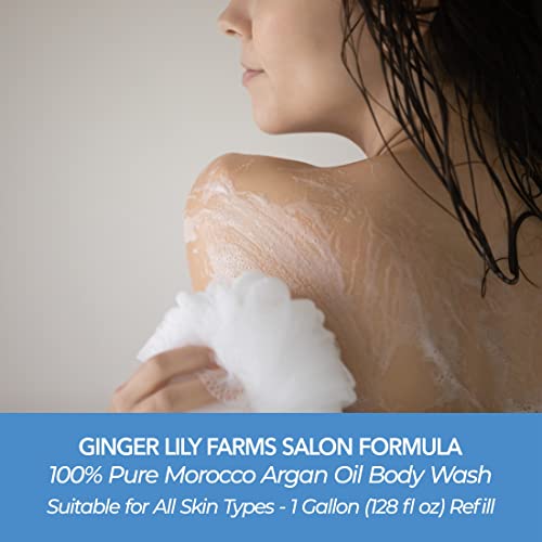 Argan Oil Body Wash 128oz - Pure Morocco Nourishing Shower Gel with Vitamins & Aloe Vera - Eco-Friendly & Cruelty-Free