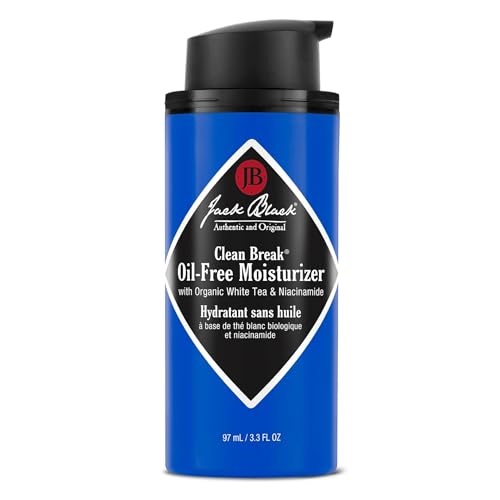 Jack Black Oil-Free Face Moisturizer for Men - Light Hydrating Skincare, 3.3 Fl Oz