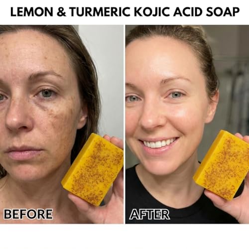 Turmeric Face Wash with Brush, Turmeric face wash & Turmerics Soap Set, Turmerics Facial Cleanser and Organic Skin Care Soap Set for Facial Deep Cleansing and Body Skin Care