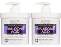 Hyaluronic Acid Body Moisturizer with Vitamin E - Hydrating Cream for Dry Skin, Wrinkles, Crepey Skin, 16Oz 2-Pack