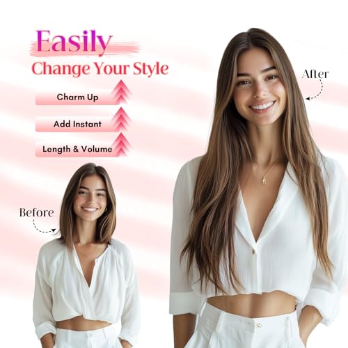 Remy Human Hair Halo Extensions 12 Inch Medium Brown 65g - Invisible Wire Clip-In