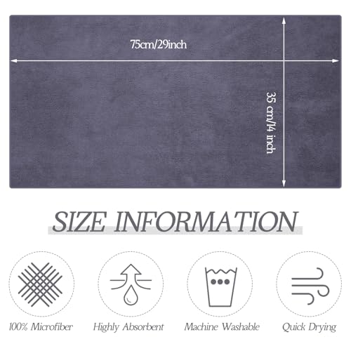 Panelee Bleach Proof Microfiber Hand Towels - 14 x 29 Inch Gray, Pack of 24