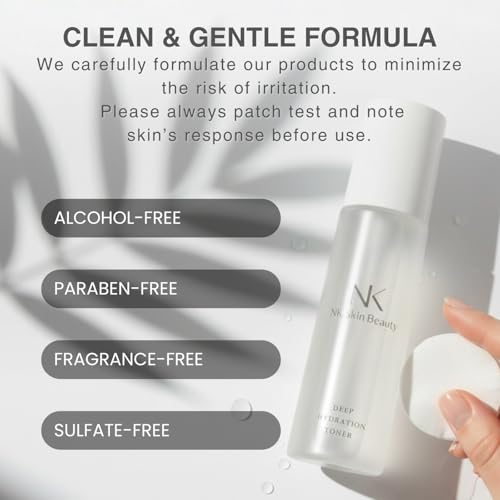 Deep Hydration Toner for Dry & Sensitive Skin with Ceramide Niacinamide Hyaluronic Acid