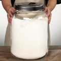 Large Glass Storage Jar with Stainless Steel Lid 5.5 Gallon 21000ml Kitchen Organizer