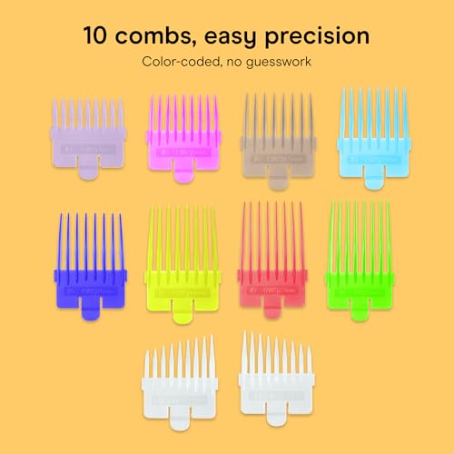 Rechargeable Hair Clippers Kit with Color-Coded Comb Guides - 1 Pack