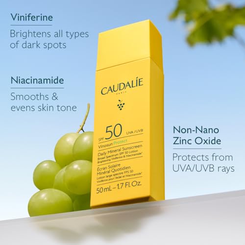 Caudalie Vinosun Protect Daily Mineral Sunscreen SPF50-50 mL