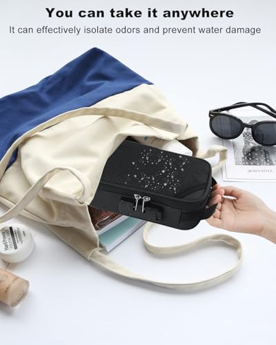 Large Waterproof Smell Proof Storage Pouch with Combination Lock - Travel & Home Organizer