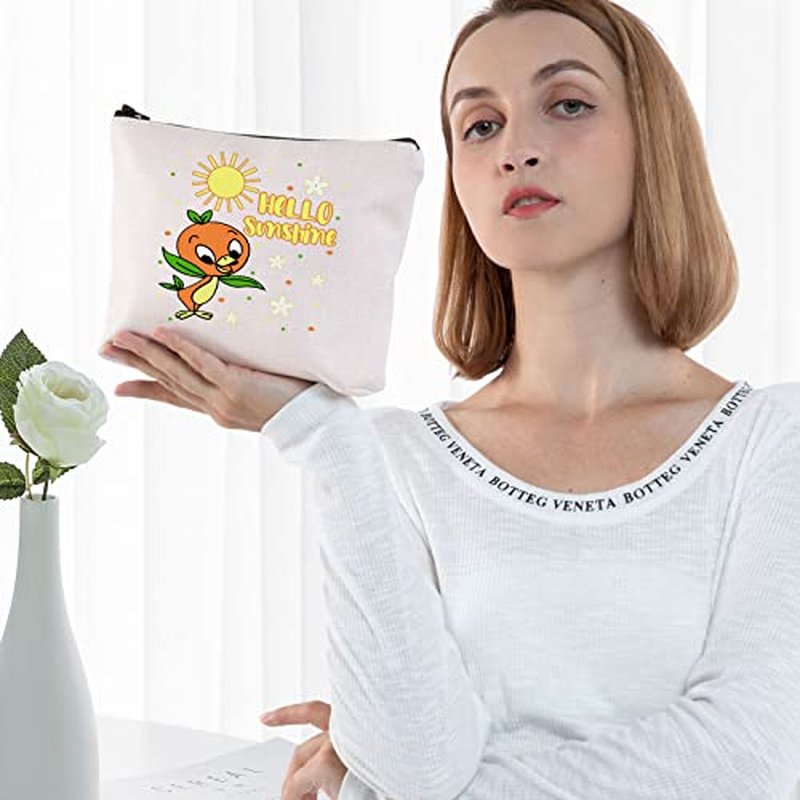 BWWKTOP Bird Cosmetic Makeup Bag Bird Lover Gifts Hello Sunshine Zipper Pouch Bag (Hello Sunshine)