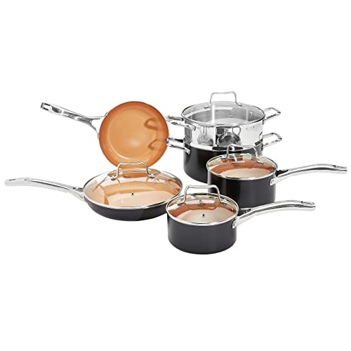 Copper 10-Piece Ceramic Nonstick Cookware Set - Induction, Oven & Dishwasher Safe