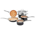 Copper 10-Piece Ceramic Nonstick Cookware Set - Induction, Oven & Dishwasher Safe