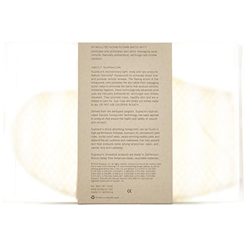 Unisex SUPRACOR Stimulite Bath Mitt (Gold/White)