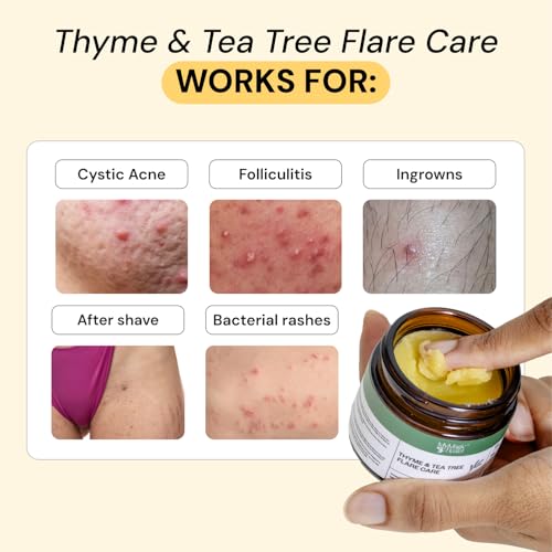 Complete Flare Care | Universal Flare & Thyme & Tea Tree Flare Care | Dual Relief for HS, Boils, Cystic Acne, Ingrown hair, Razor Bumps, Pimples, Abscesses & More | Drawing Salve (2 x 1oz)