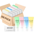 200-Pack Hotel & Travel Toiletries Set - Mini Soap, Shampoo, Conditioner, Lotion