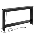 47-Inch Narrow Sofa Table with Outlet & USB Charging Station - Black