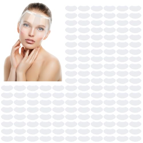 50 Pcs Eye Shield,Face Shield for Hairspray,Shower Visor for Adults Clear Lash Shields Eyelash Extension Sleep Protector Disposable Shower Face Shields After Cataract for Showering Hairspray
