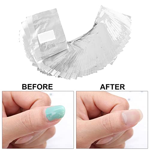 1000Pcs Nail Polish Remover Foil Wraps with Cotton Pads, Gel Nail Removal Kit