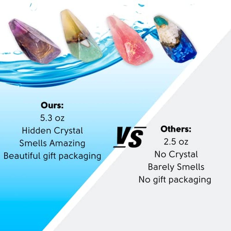 Earth & Home Rock Soap - - Gemstone Soaps with Real Crystals inside ? Decorative Crystal Soap with Natural Fragrance- Moisturizing & Scented Gift for Women