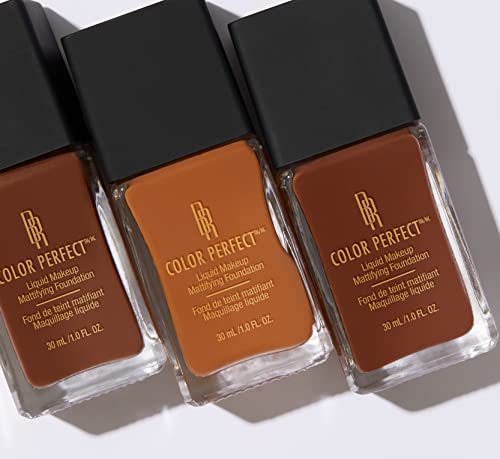 Liquid Foundation for Darker Skin Tones - Full Coverage, Natural Finish, 1 Oz Pack of 5 - Oil-Free Makeup