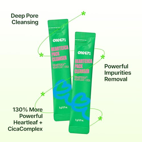 HeartCica Pack Cleanser, Bubble Foaming Facial Cleanser, Cica & Heartleaf, Deep Pore Cleansing, Hydrating & Soothing, 1.8oz