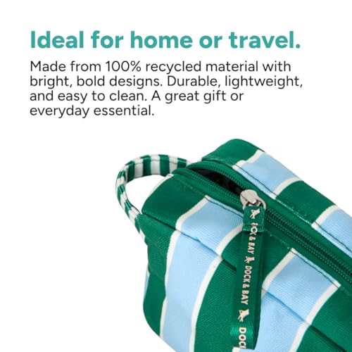 Dock & Bay Toiletry Bag - Large Travel Toiletries Kit - Peppermint Punch