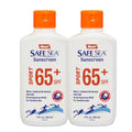 Safe Sea SPF 65+ Sport Sunscreen Lotion - 4oz Pack of 2, Jellyfish & Sea-Lice Sting Protection, Water-Resistant Biodegradable SPF Sunscreen