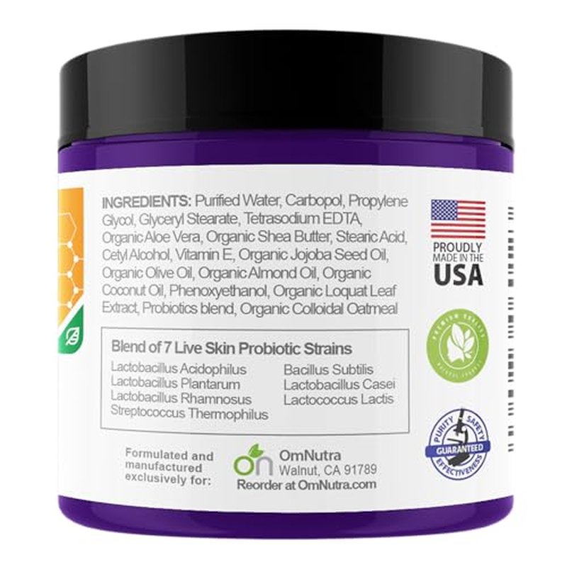 Biwaderm Probiotic Skin Cream - 4OZ Organic Based Topical Probiotics for Skin Care Eczema Treatment Psoriasis Treatment for Folliculitis Treatment Pure Aloe Vera Gel 4oz