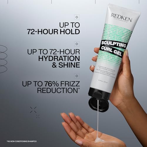 Curl Defining Hair Gel for Curly & Coily Hair, Strong Hold, Silicone-Free