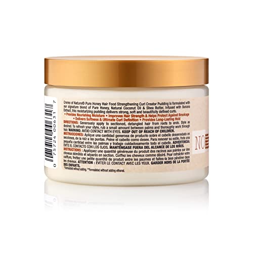 Creme of Nature, Curl Pudding, Pure Honey and Banana Collection, For Over Processed Damages Hair, 4.7 Fl Oz