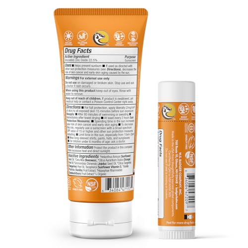 Badger SPF 40 Kids Mineral Sunscreen Cream and SPF 35 Sunscreen Face Stick