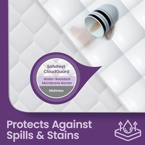 SafeRest CloudGuard Full Size Hybrid Mattress Protector & Pad Extra Padded