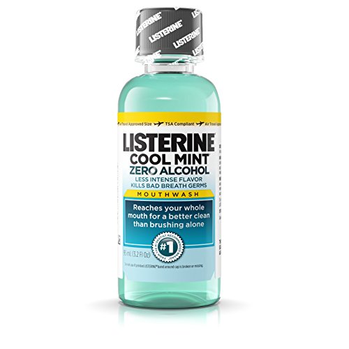Antiseptic Zero Alcohol Mouthwash - Fresh Mint, 3.2 Oz Pack of 24