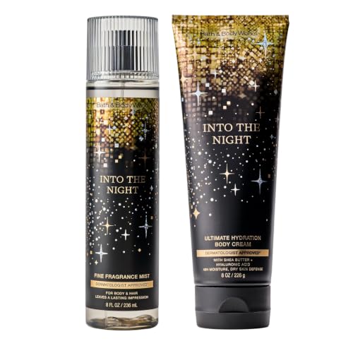 Bath & Body Works Body Spray and Body Cream Set - Into the Night, 2-Piece