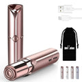 Gurelax Facial Hair Remover for Women, Electric Face Shaver, Painless Lip & Chin Removal, Rechargeable Device with Velvet Bag