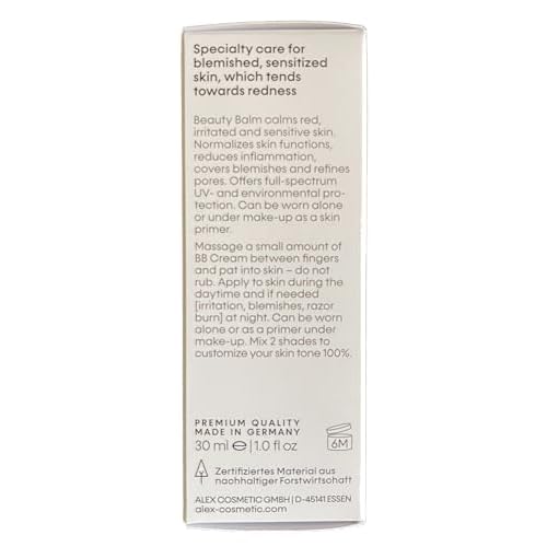 Alex Cosmetic BB Cream Medium Tone Coverage Minimize Pores Skin Cover Skin Tube 30ml