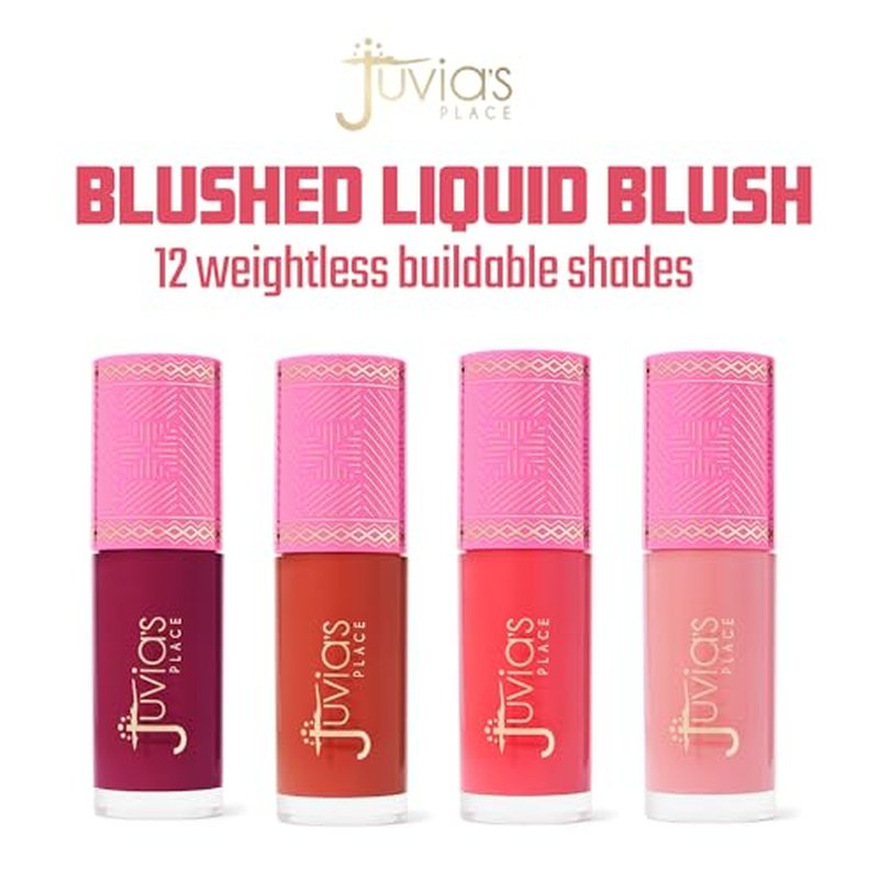 Juvia's Place Blushed Liquid Blush BlushLily - Dewy Tint Cheeks Makeup Glow Pigment Effortless Beauty Long Lasting Cosmetics Soft Creamy Natural Buildable All Skin Color Light Flawless Finish Blend