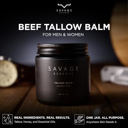 Beef Tallow Lotion for Face, Neck and Hands ? Whipped Grass-Fed & Finished Tallow Balm with Manuka Honey & Olive Oil ? No Seed Oils ? All-In-One Cream Moisturizer for Skin ? 4 oz