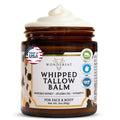 Unscented Fragrance-Free Whipped Tallow Balm – Beef Face & Body Moisturizer 3oz