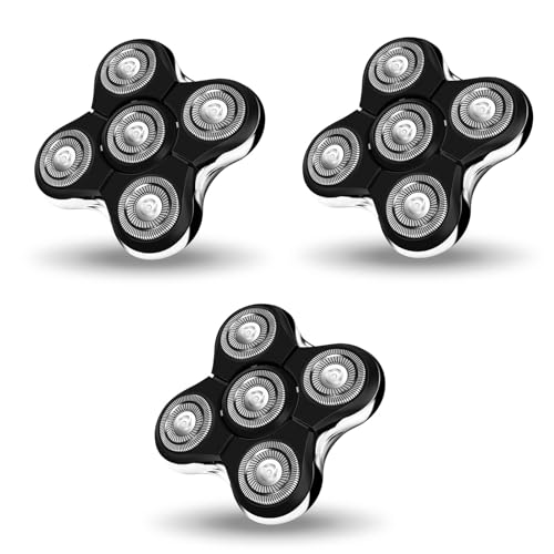 Gray Replacement Head for Remington Balder Pro XR7000 Shaver - Compatible with 5 Dual Track Blades