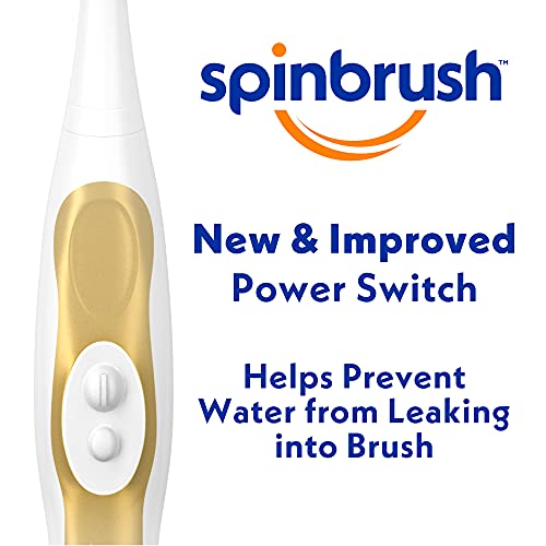 Arm & Hammer Spinbrush PRO CLEAN Battery Powered Toothbrush - Old Version, Soft Bristles, 1 Count, Gold or Blue