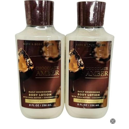 Bath & Body Works Chocolate Amber Body Lotion 8 Ounces Each Pack of 2