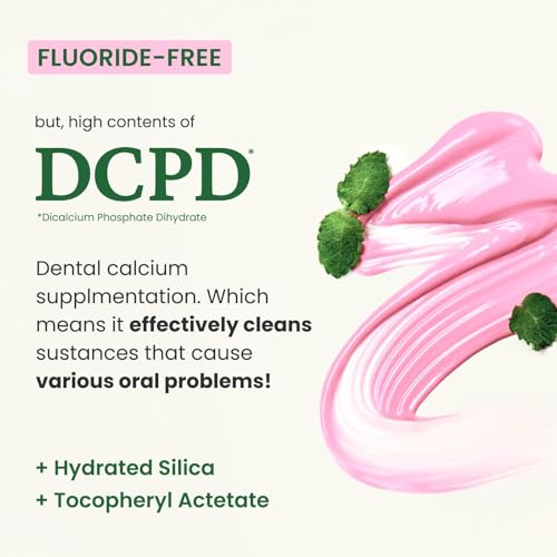 Euthymol Pink Toothpaste Pack of 2 Fluoride-Free Gentle Oral Care