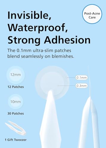 DWEasyDerm Hydrocolloid Pimple Patch 3 Pack - Korean Acne Care, 126 Patches, 2 Sizes