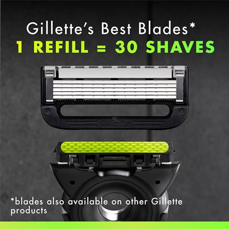 Gillette Labs Mens Razor Blade Refills Compatible with Gillette Labs Razors - 4 Cartridges With Exfoliating Bar