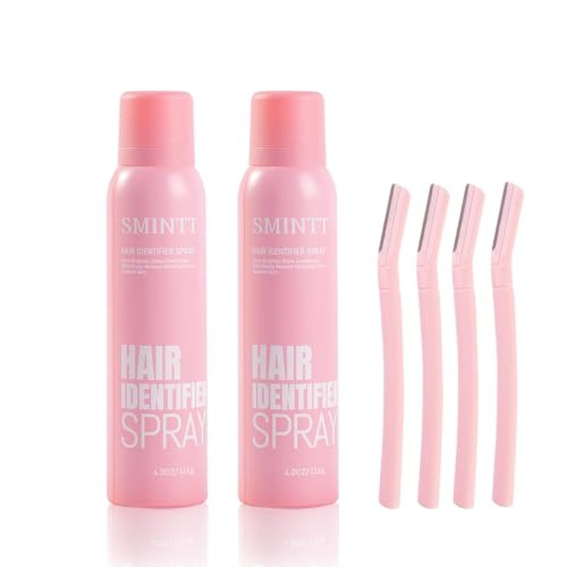 Hair Identifier Spray for Face Shaving,Facial Dermaplane Spray for Smooth Skin&Flawless Makeup-prep,Botanical Extracts,All Skin Types,Gifts for Women,2pcs