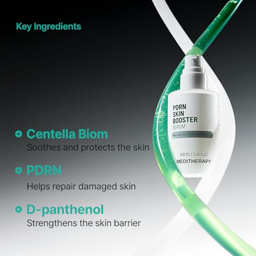 MEDITHERAPY Centella PDRN Skin Booster Serum 3.38 Fl oz - Plant-Based Face Serum for Youthful Skin