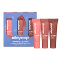 Lip Goals Glossy Balm Set of 3 - Sheer Plumping Lip Shine by Alleyoop (Coral Cheer, Rose & Shine, Dare to Bare)