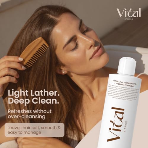 Vital Strands Hair Growth Shampoo for Thinning Hair – Rosemary, Nettle & Saw Palmetto (8 fl oz) – Sulfate Free