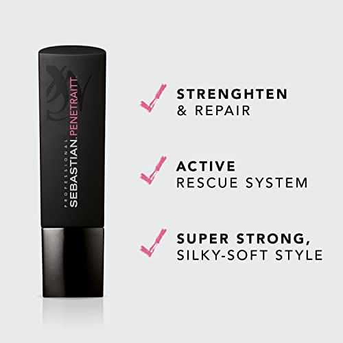 Sebastian Professional Penetraitt Shampoo | Strengthening & Deep Repair | For Dry, Damaged, & Colored Hair
