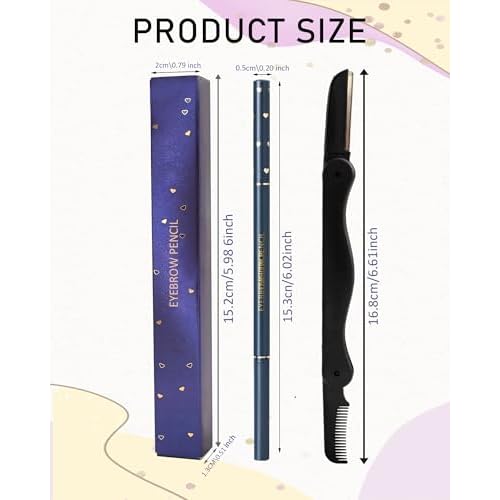 Microblading Eyebrow Pen, Eyebrow Pencils for Women Waterproof, 2-in-1 Hair Like Brow Pen with 4 Fork Tip and Precise Tip for Natural-Looking Brows, Last All Day-4PCS, Dark Brown